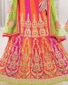 wedant FAshion Wedding Heavy Work Dulhan Collection Self Design Lahengha Choli Multi & Green & Pink